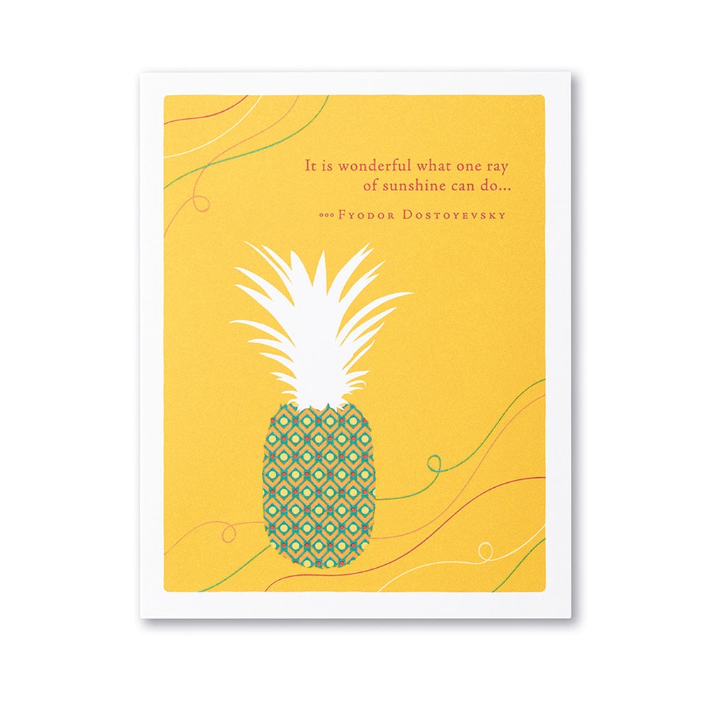 Positively Green, Greeting Card - Appreciation, Gifts, It Is Wonderful What One Ray, 155731